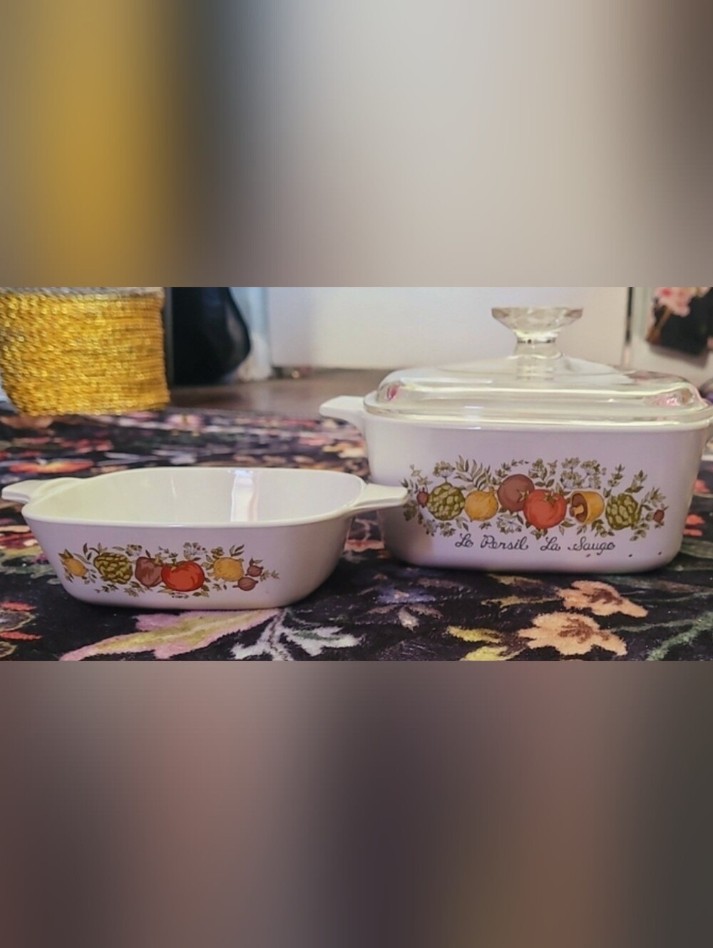 Vintage Corningware Set 70s Collectible